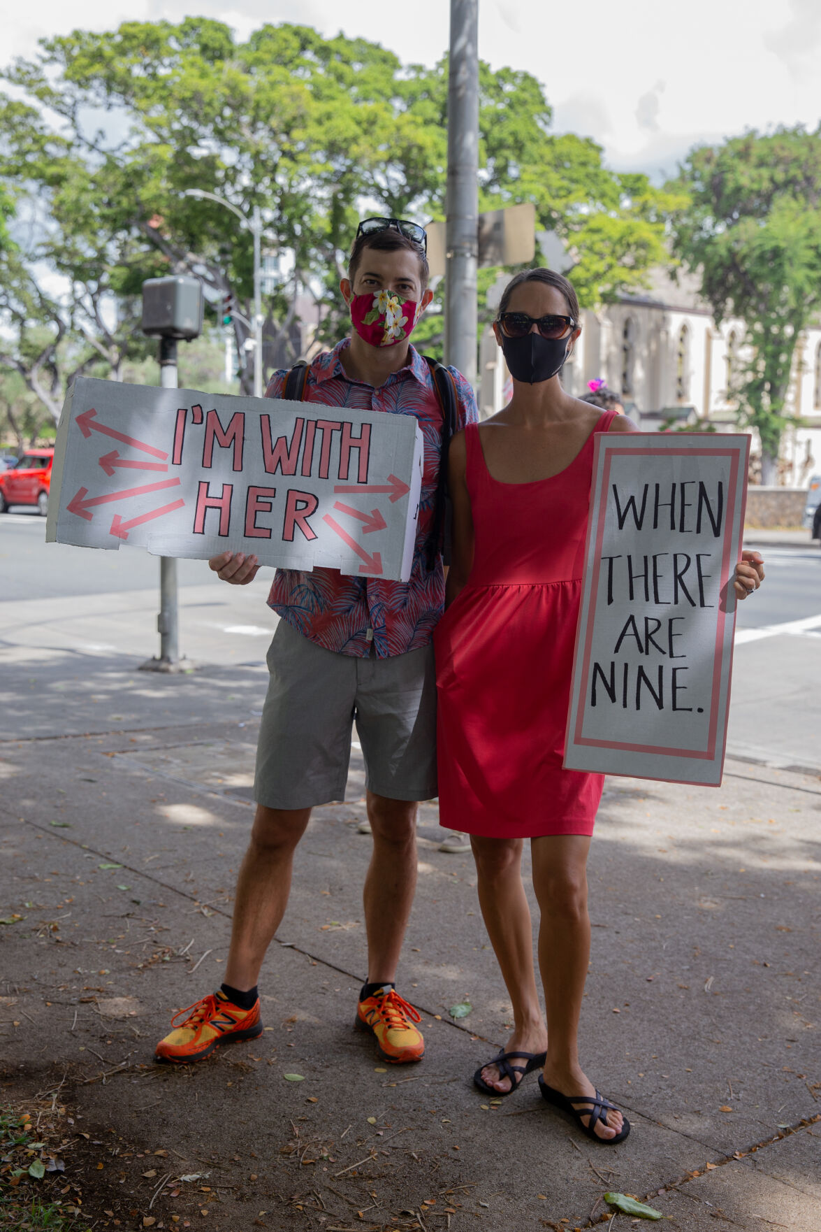 Protesters, Lauren and Ryan.